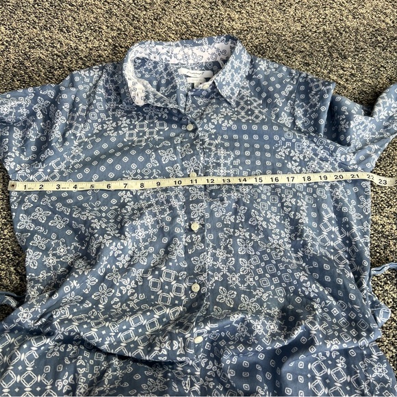 Foxcroft Pax Tile Print Cotton Shirtdress - Picture 8 of 9